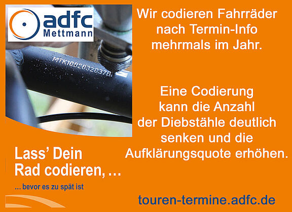 Lasse dein Rad codieren