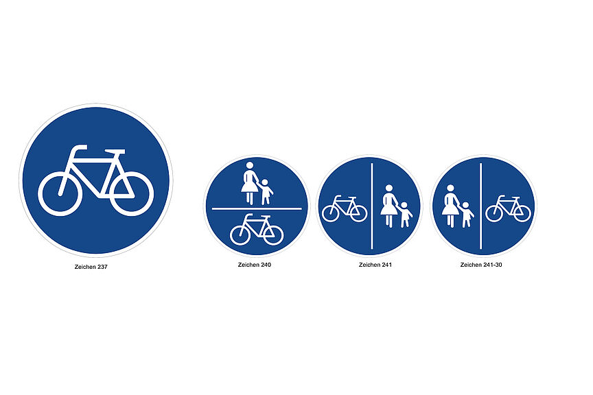 Multicover Schilder Benutzungspflicht blaue Schilder im Strassenverkehr