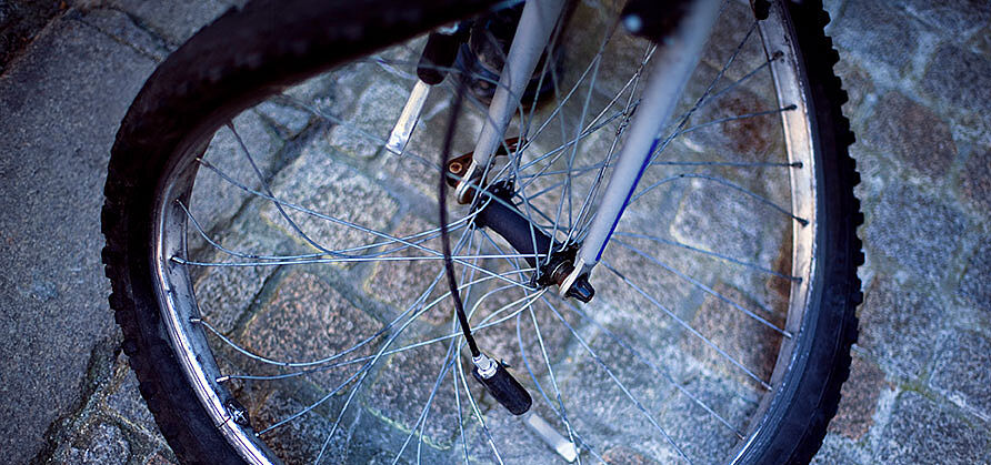 Verbogene Fahrradfelge Verbogene Fahrradfelge